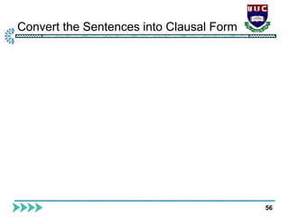Convert the Sentences into Clausal Form
56
 