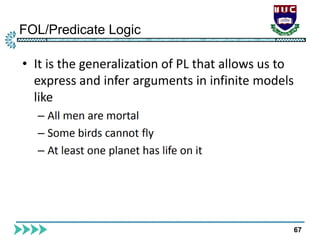 FOL/Predicate Logic
67
 