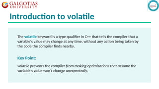 Understanding the volatile Keyword in C++: Usage, Syntax, and Best ...