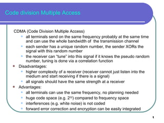 Code division Multiple Access ,[object Object],[object Object],[object Object],[object Object],[object Object],[object Object],[object Object],[object Object],[object Object],[object Object],[object Object],[object Object]