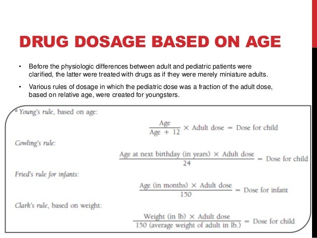 Medicine Dose Calculation Formula Medicine Dose Calculation Formula
