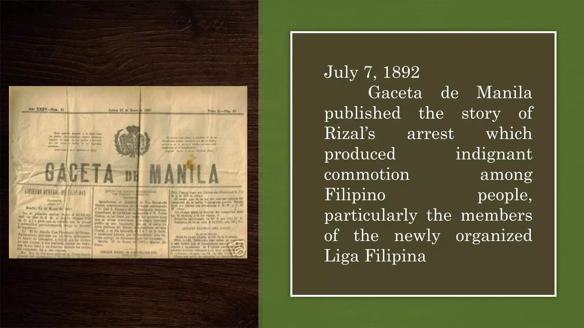 Arresting Rizal RIZAL'S ARREST AND EXILE IN DAPITAN | PDF