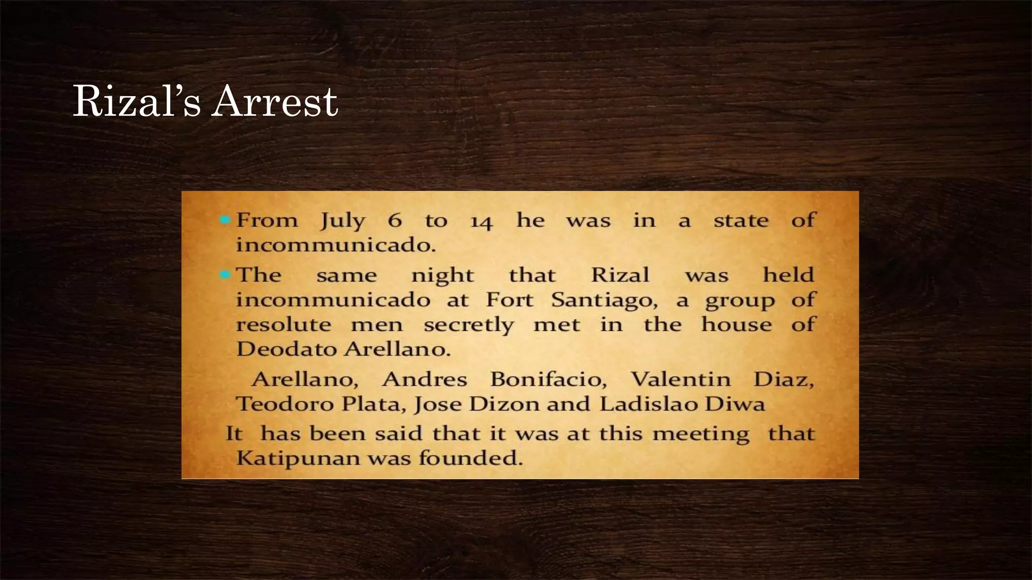 Arresting Rizal RIZAL'S ARREST AND EXILE IN DAPITAN | PDF