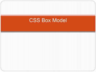 CSS Box Model
 