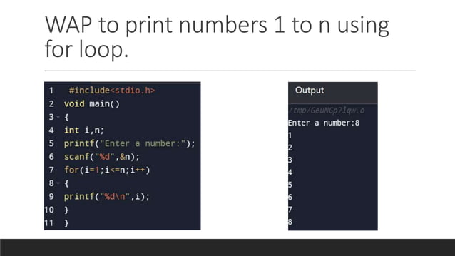 Lecture on Loop while loop for loop + program | PPT