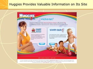 Huggies Provides Valuable Information on Its Site
 