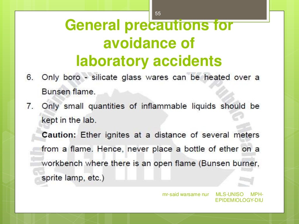 Lecture 8laboratory accidents and