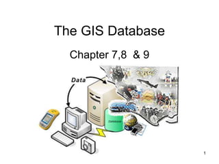 The GIS Database
Chapter 7,8 & 9
1
 