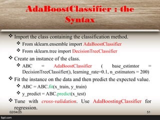 adaboost classifier tutorial python | pdf | machine... Lecture -8 Classification(AdaBoost) .ppt