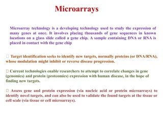 Target Sample Of Microarray Lecture 8 drug targets and target identification | PDF