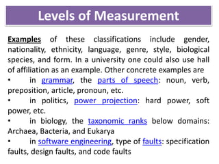 Levels of measurement | PPT