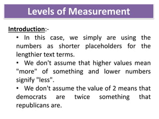Levels of measurement | PPT | Free Download