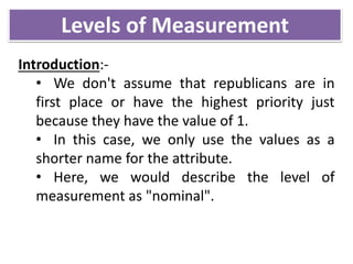 Levels of measurement | PPT