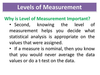 Levels of measurement | PPT