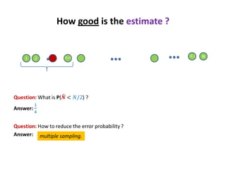 How good is the estimate ?

1

N-1

2

multiple sampling.

N

 
