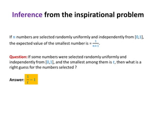 Inference from the inspirational problem

 