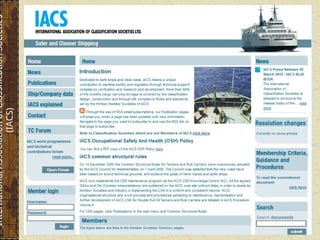 International
Association
of
Classification
Societies
(IACS)
 