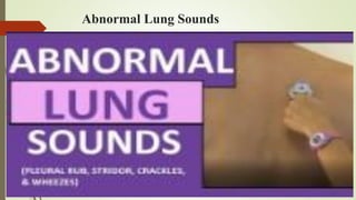 Abnormal Lung Sounds
 