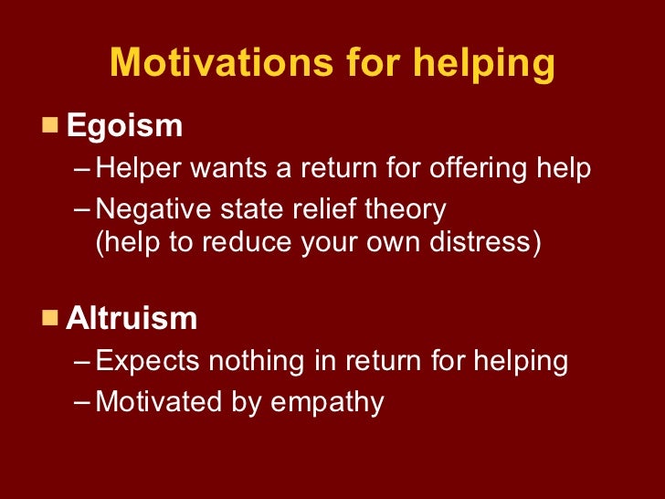 Distinguish between altruism and prosocial behaviour essay