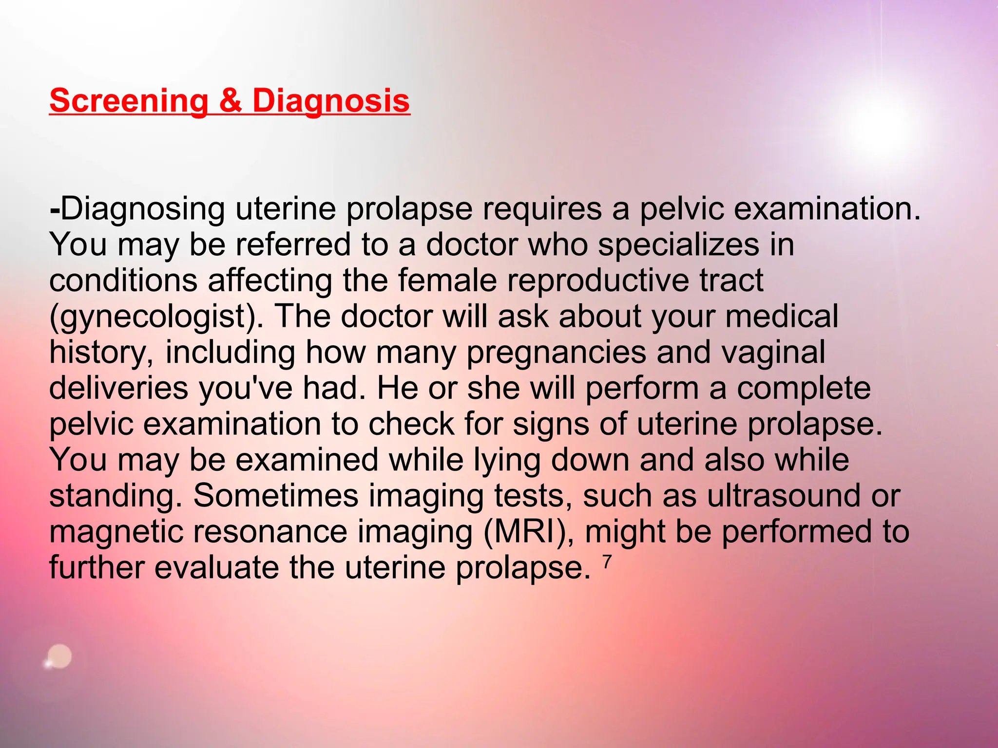 Uterine prolapse presentation for education | PPT
