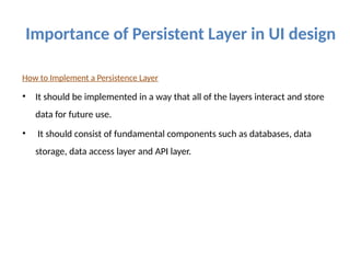 Persistent Layer in software design and architecture.pptx