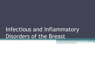 Infectious and Inflammatory
Disorders of the Breast
 