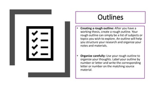 Outline Rough Layout Examples Developing a Research Plan-1302 | PPTX