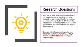 Developing a Research Plan | PDF | Homework and Study | Education