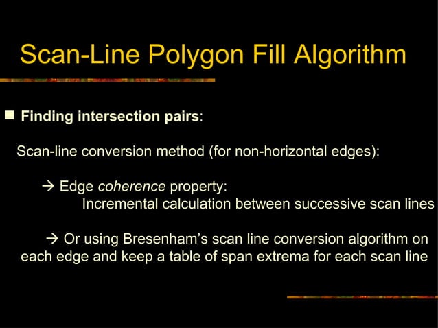 Lecture filling algorithms | PPT