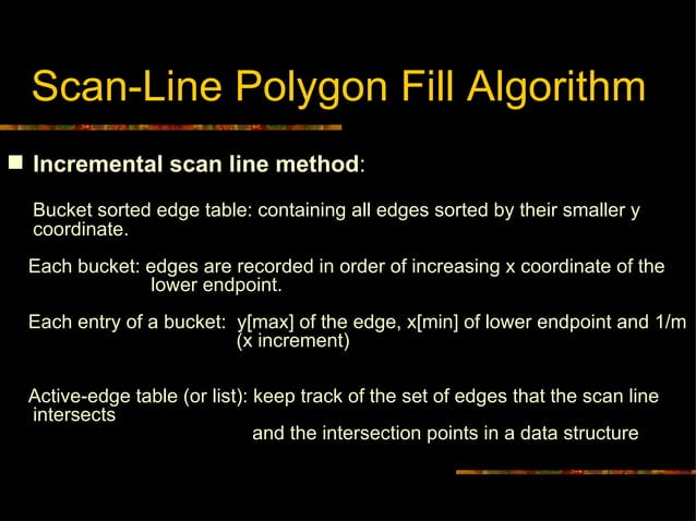 Lecture filling algorithms | PPT