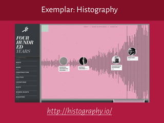 Exemplar: Histography
http://histography.io/