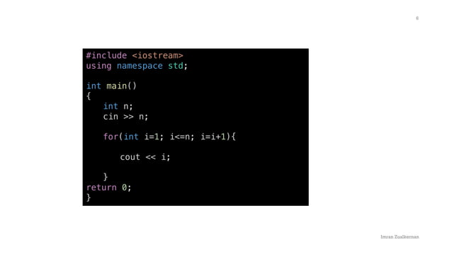 For Loop C++ with various simple examples | PPT