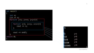 For Loop C++ with various simple examples | PPT