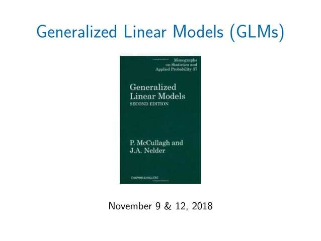 Introduction to Generalized Linear Models | PDF