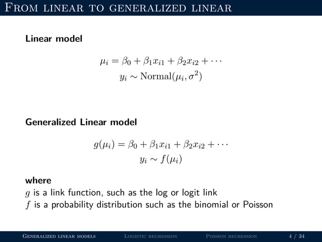 Introduction to Generalized Linear Models | PDF