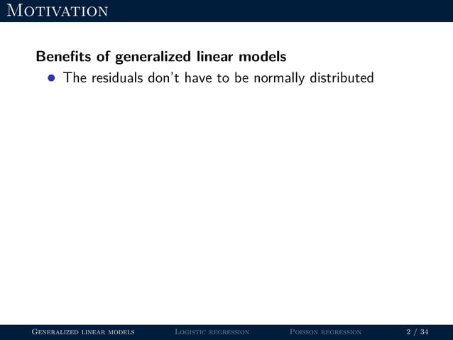 Introduction to Generalized Linear Models | PDF