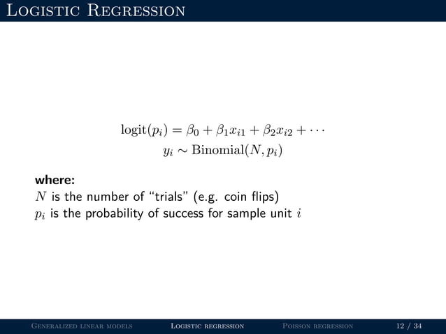 Introduction to Generalized Linear Models | PPT