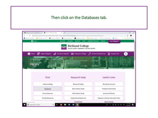 How to use the database Academic Search Complete | PPTX