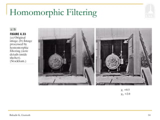 Bahadir K. Gunturk 14
Homomorphic Filtering
0.5
2.0
L
H




 