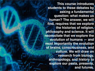 Meeting 1-Introduction to the History of Evolution and Human ...