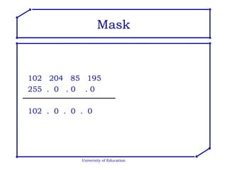 Mask 102  204  85  195 255  .  0  . 0  . 0 102  .  0  .  0  .  0 University of Education 