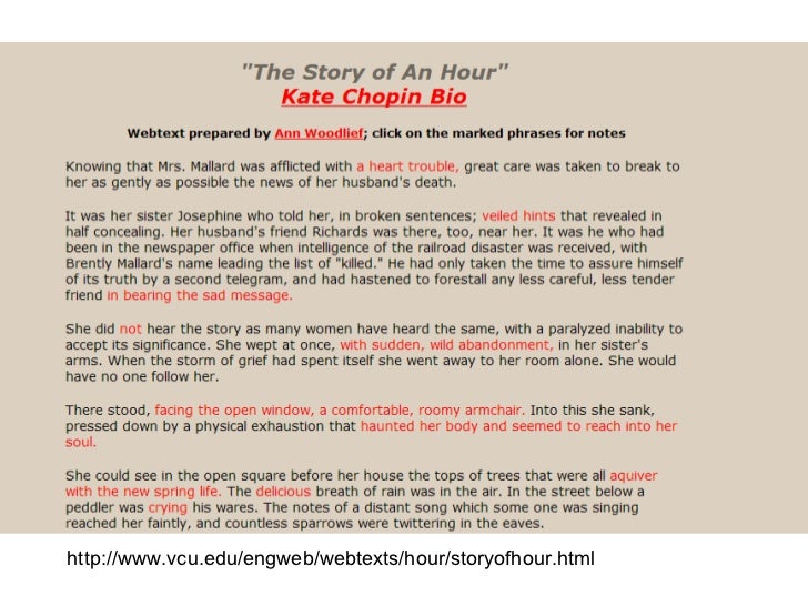 the story of an hour annotations the story of an hour annotations