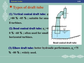 Draft Tube Types Lecture-on-Hydraulic-Turbine Presentation | PPT