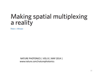 NATURE PHOTONICS | VOL 8 | MAY 2014 |
www.nature.com/naturephotonics
22
 
