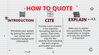 How To Explain A Quote Examples Lecture-Quoting-Paraphrasing-and-Summarizing.potx