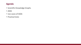 Scientific Knowledge Graphs: an Overview | PDF