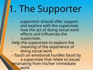 The Role of Supervision in Social Work: Administrative, Educational ...