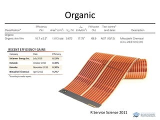 Organic 
R Service Science 2011 
 
