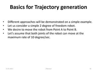 Lecture 1 trajectory generation | PDF