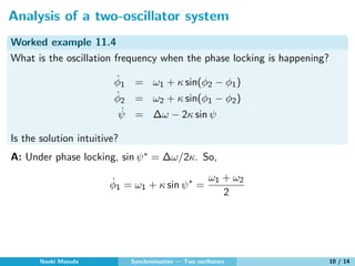 Two coupled phase oscillators | PDF